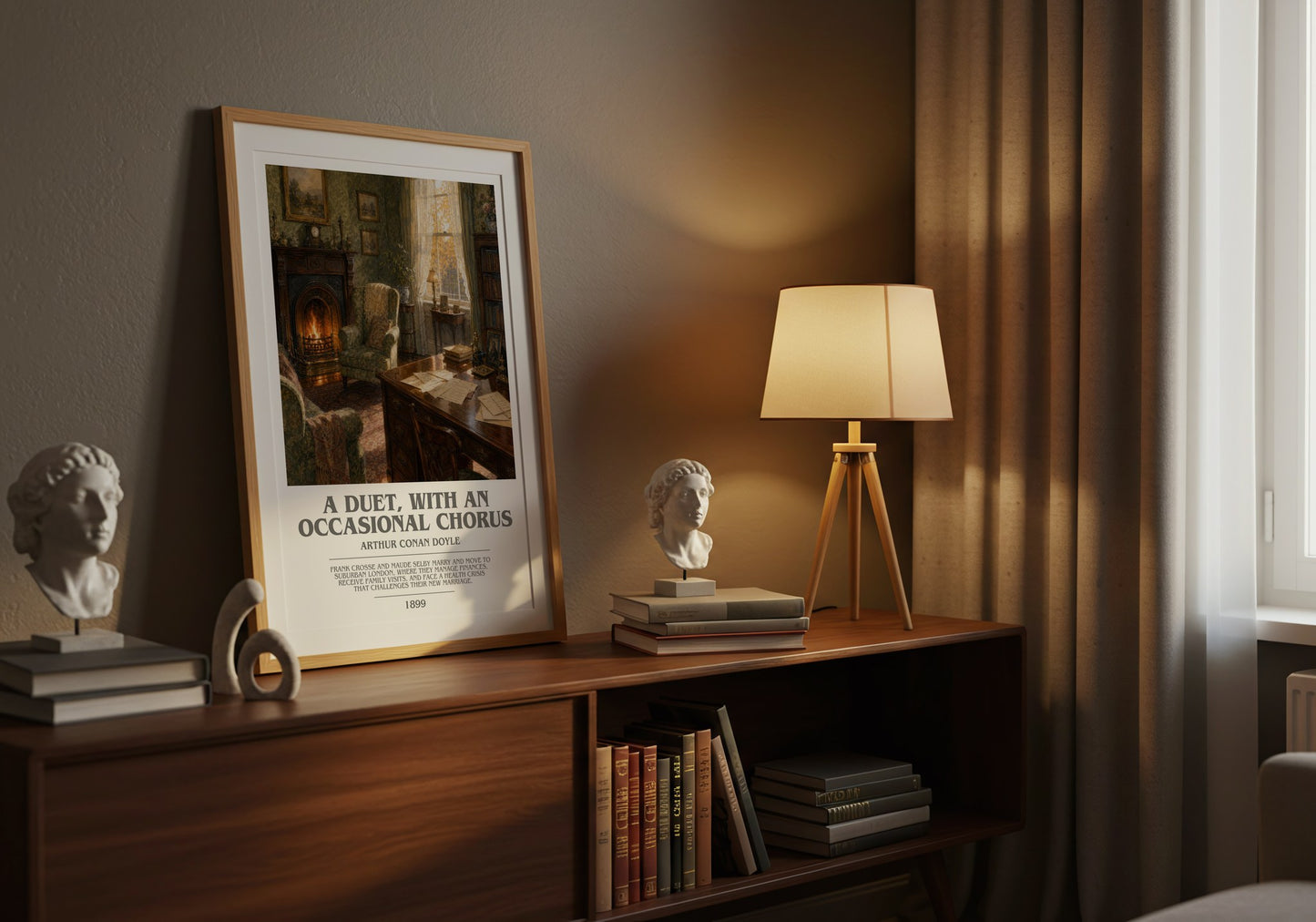 A Duet, With An Occasional Chorus bookish book poster framed on wall – romance wall art
