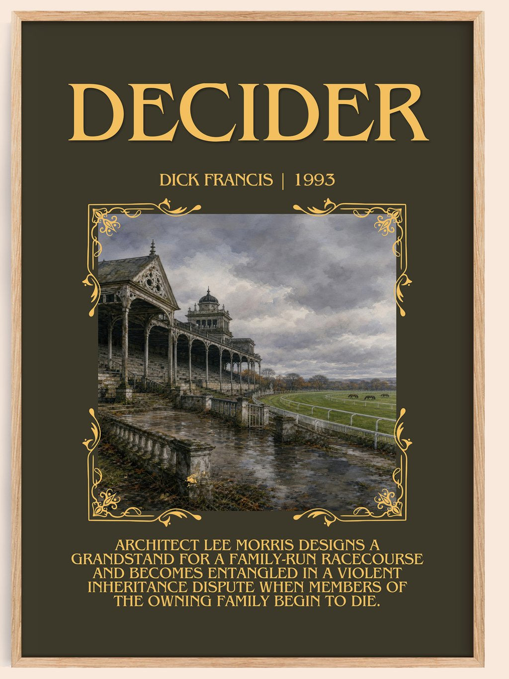 Decider Minimalist Book Poster by Dick Francis – book poster