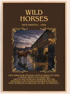 Wild Horses Minimalist Book Poster by Dick Francis – image 1