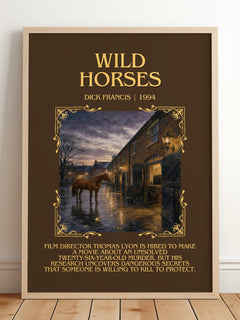 Wild Horses Minimalist Book Poster by Dick Francis – image 2