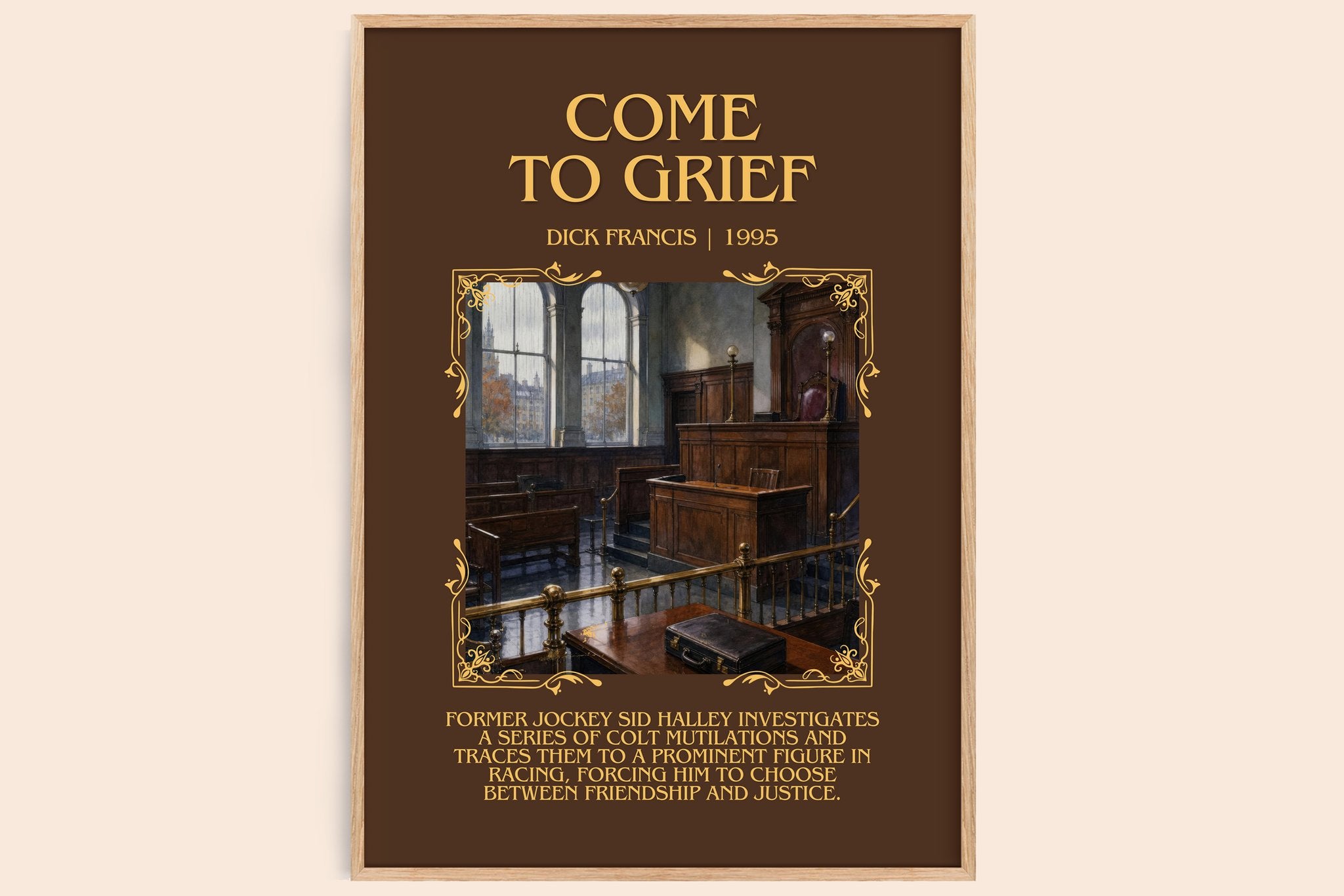 Come to Grief Minimalist Book Poster by Dick Francis
