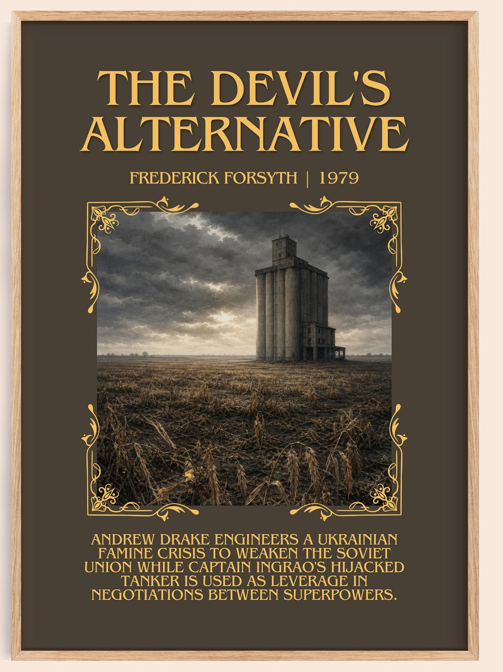 The Devil's Alternative Minimalist Book Poster by Frederick Forsyth – book poster