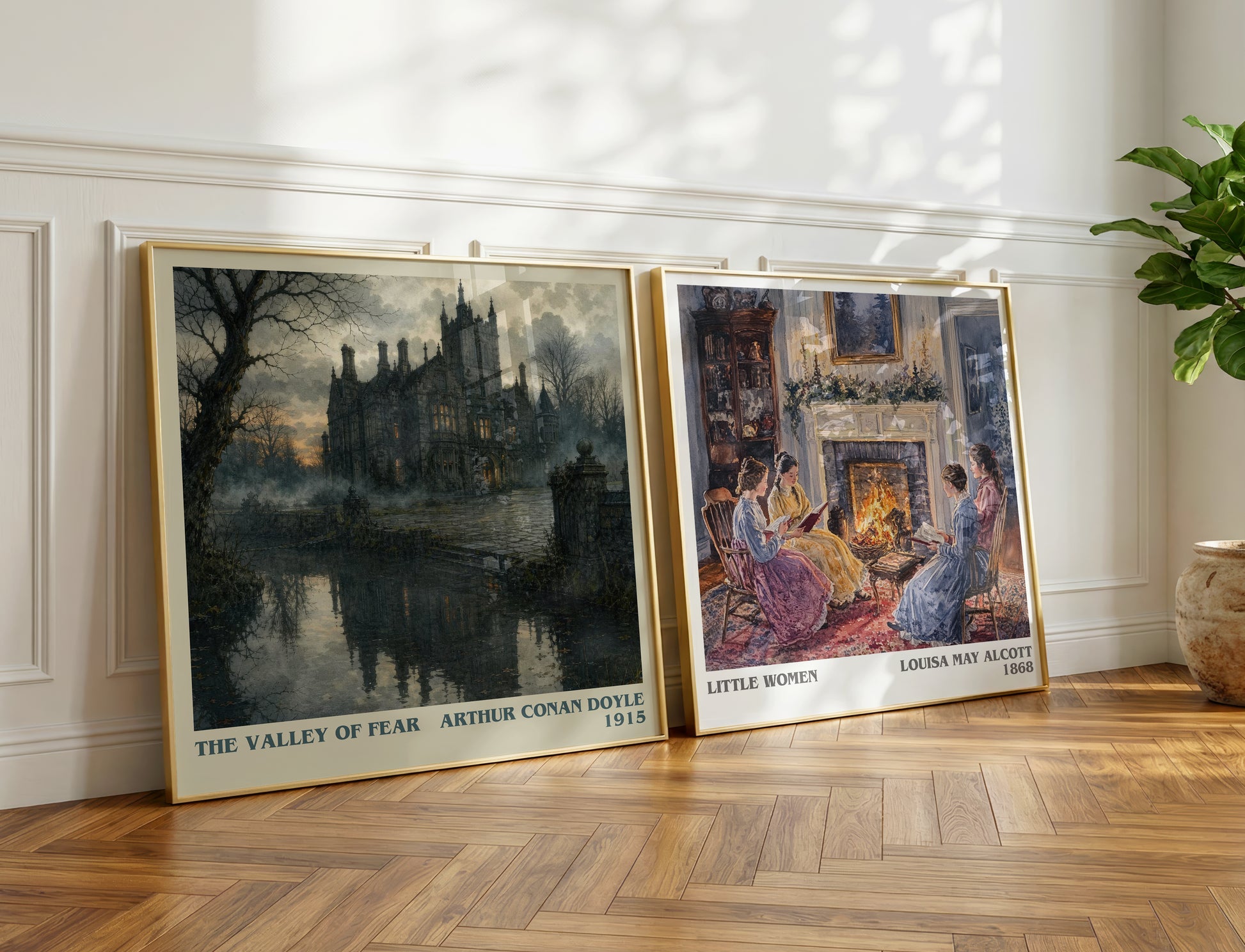 The Valley Of Fear literary print on bookshelf – Arthur Conan Doyle fan gift