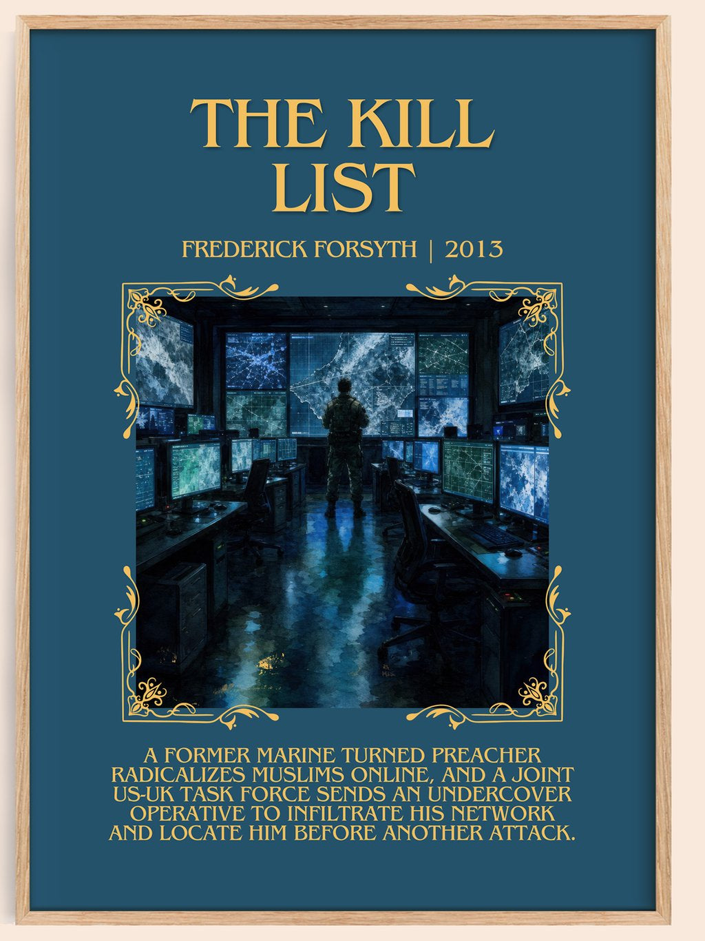 The Kill List Minimalist Book Poster by Frederick Forsyth – book poster