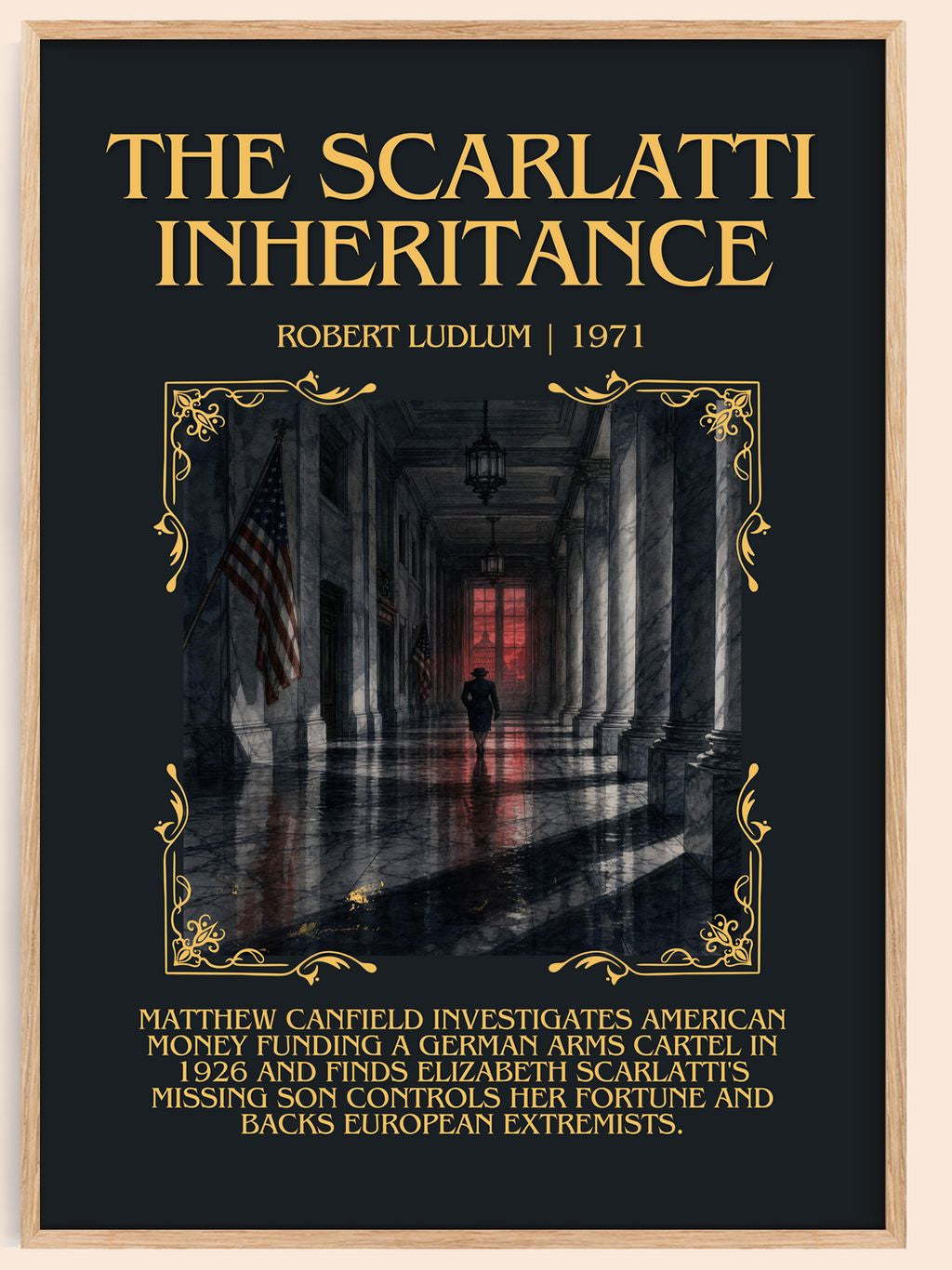 The Scarlatti Inheritance Minimalist Book Poster by Robert Ludlum – book poster