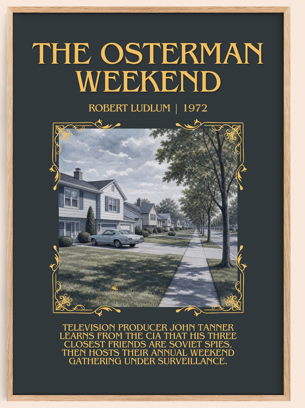 The Osterman Weekend Minimalist Book Poster by Robert Ludlum – book poster