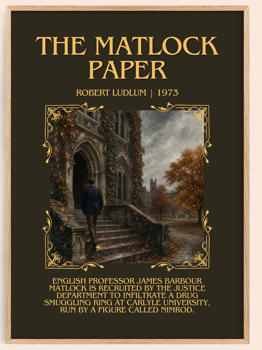 The Matlock Paper Minimalist Book Poster by Robert Ludlum – book poster