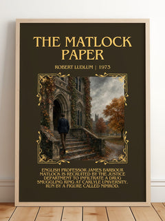 The Matlock Paper Minimalist Book Poster by Robert Ludlum – image 2