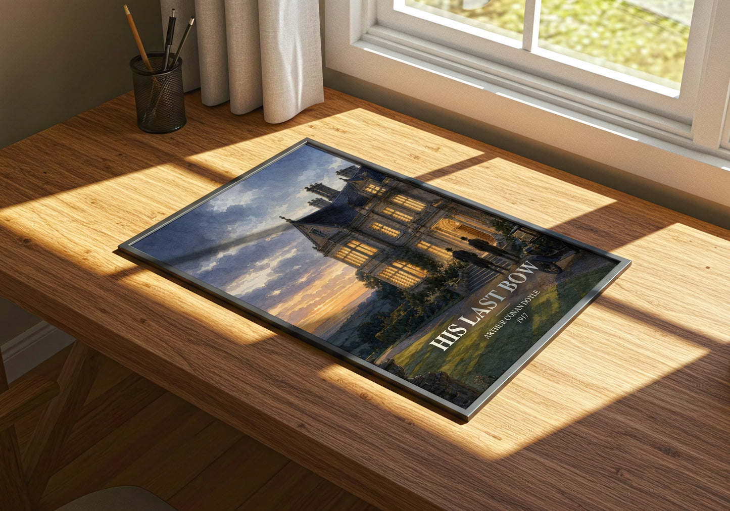 His Last Bow watercolour book poster framed on wall – mystery wall art