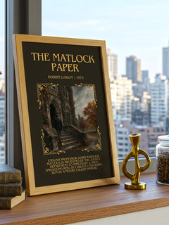 The Matlock Paper Minimalist Book Poster by Robert Ludlum – image 3