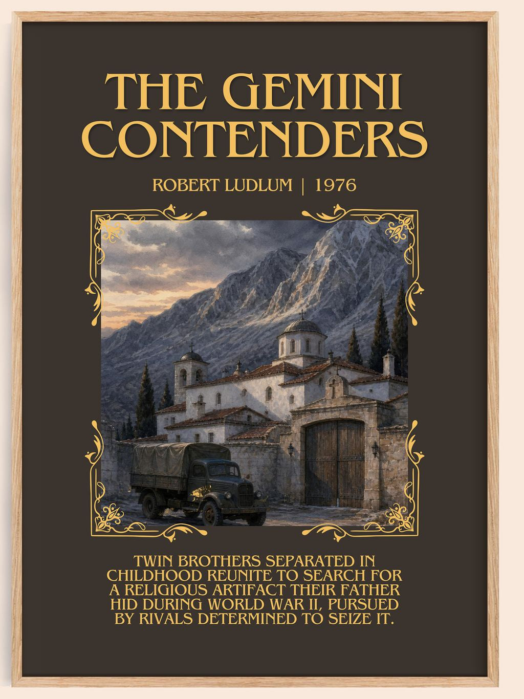 The Gemini Contenders Minimalist Book Poster by Robert Ludlum – book poster