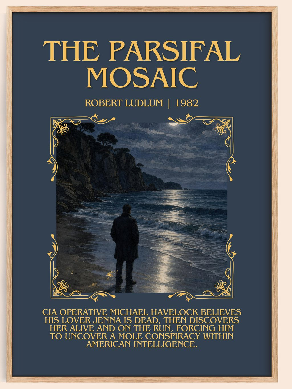 The Parsifal Mosaic Minimalist Book Poster by Robert Ludlum – book poster