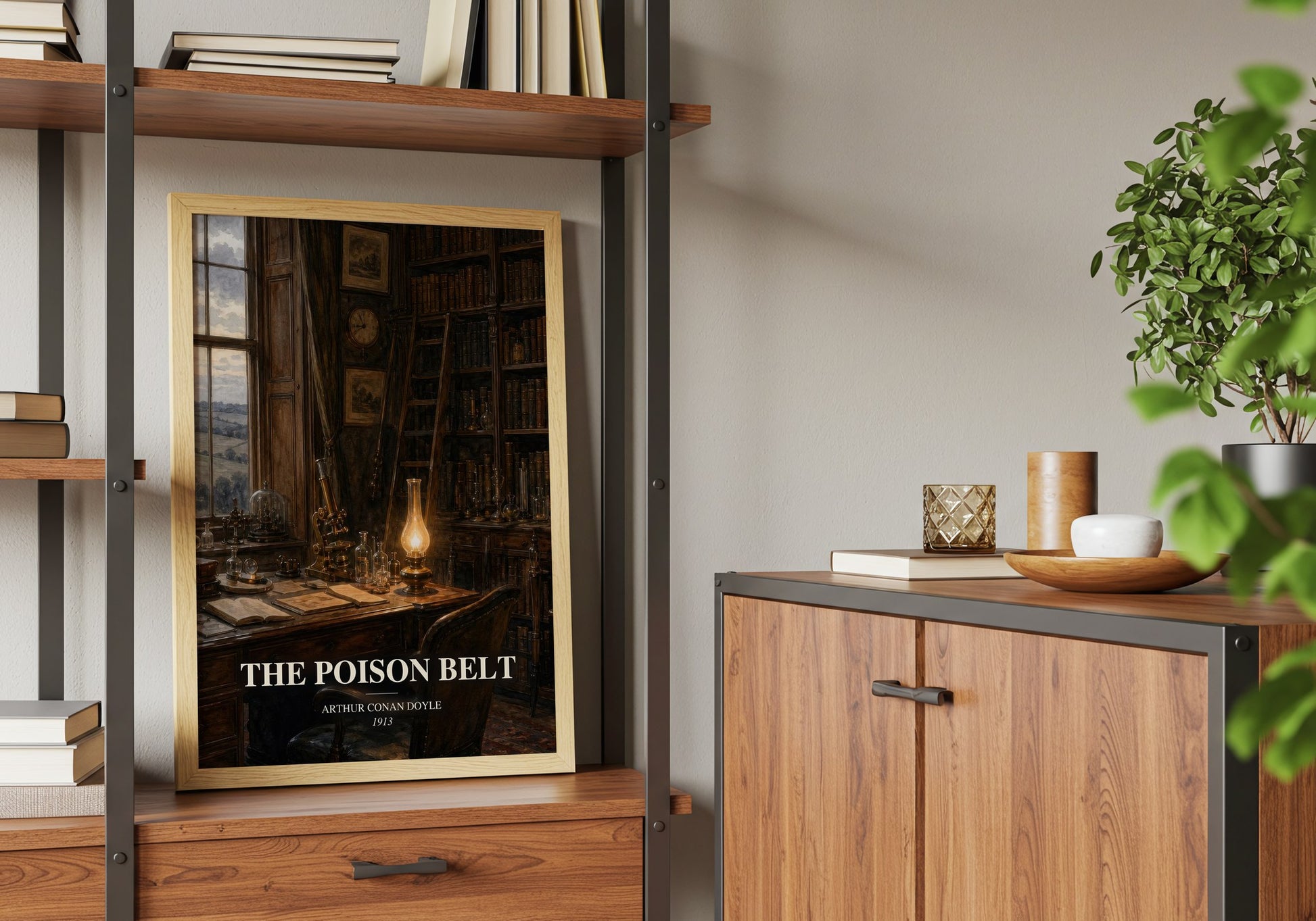 The Poison Belt book watercolour illustration paper finish options – matte satin gloss
