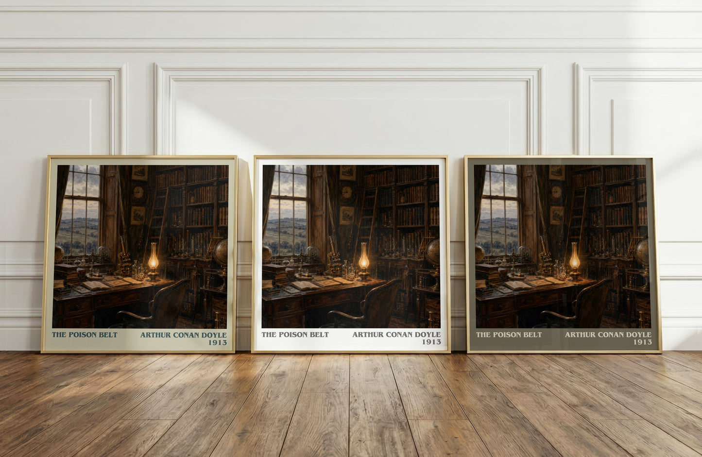 The Poison Belt literary art print colour and style options – Arthur Conan Doyle book art