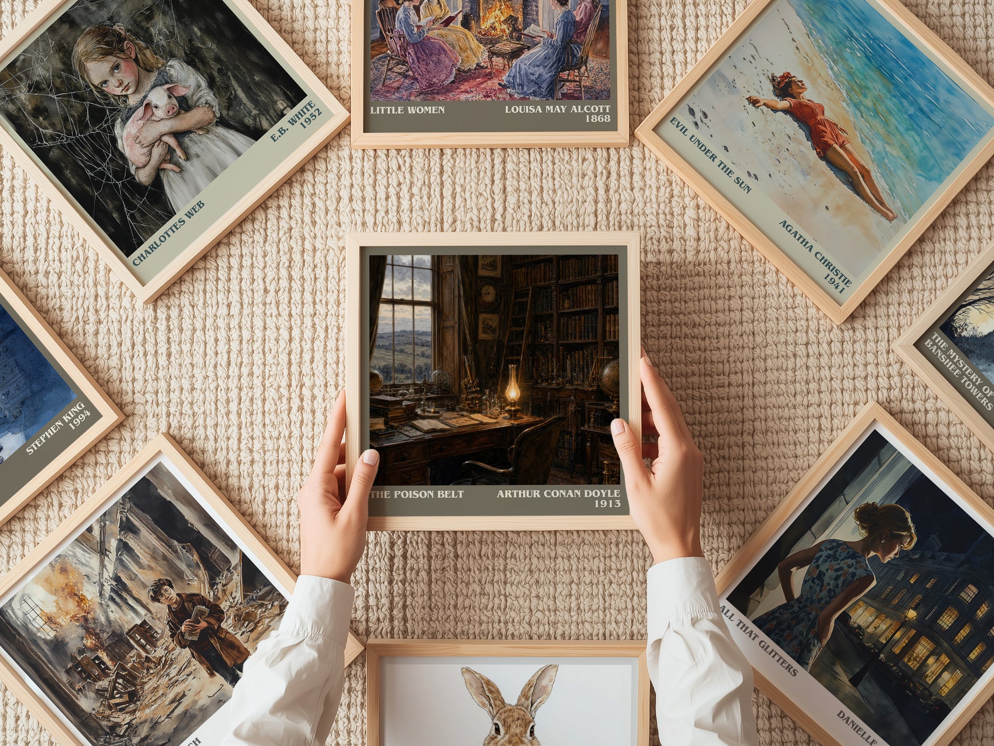The Poison Belt literary book poster framed on wall – sci fi wall art