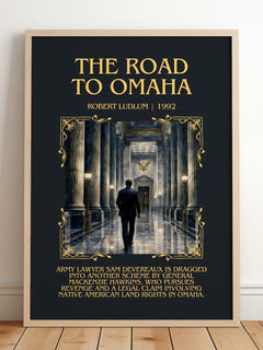 The Road to Omaha Minimalist Book Poster by Robert Ludlum – image 2
