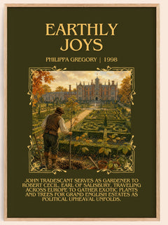 Earthly Joys Minimalist Book Poster by Philippa Gregory – image 1