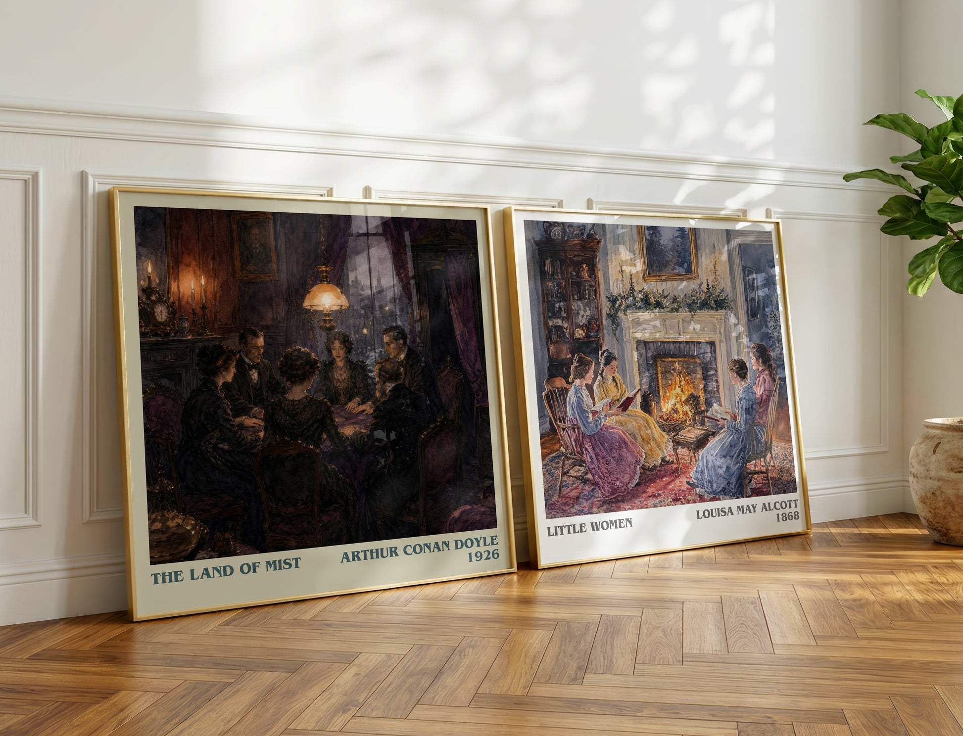 The Land Of Mist literary print on bookshelf – Arthur Conan Doyle fan gift