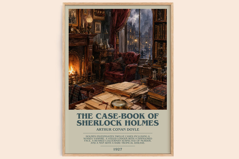 Case-Book Of Sherlock Holmes Bookish Wall Art by Arthur Conan Doyle (Modern style)