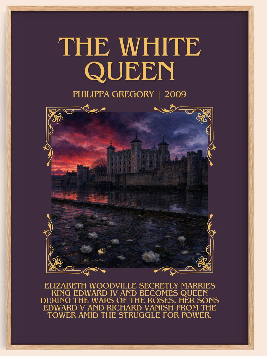 The White Queen Minimalist Book Poster by Philippa Gregory – book poster