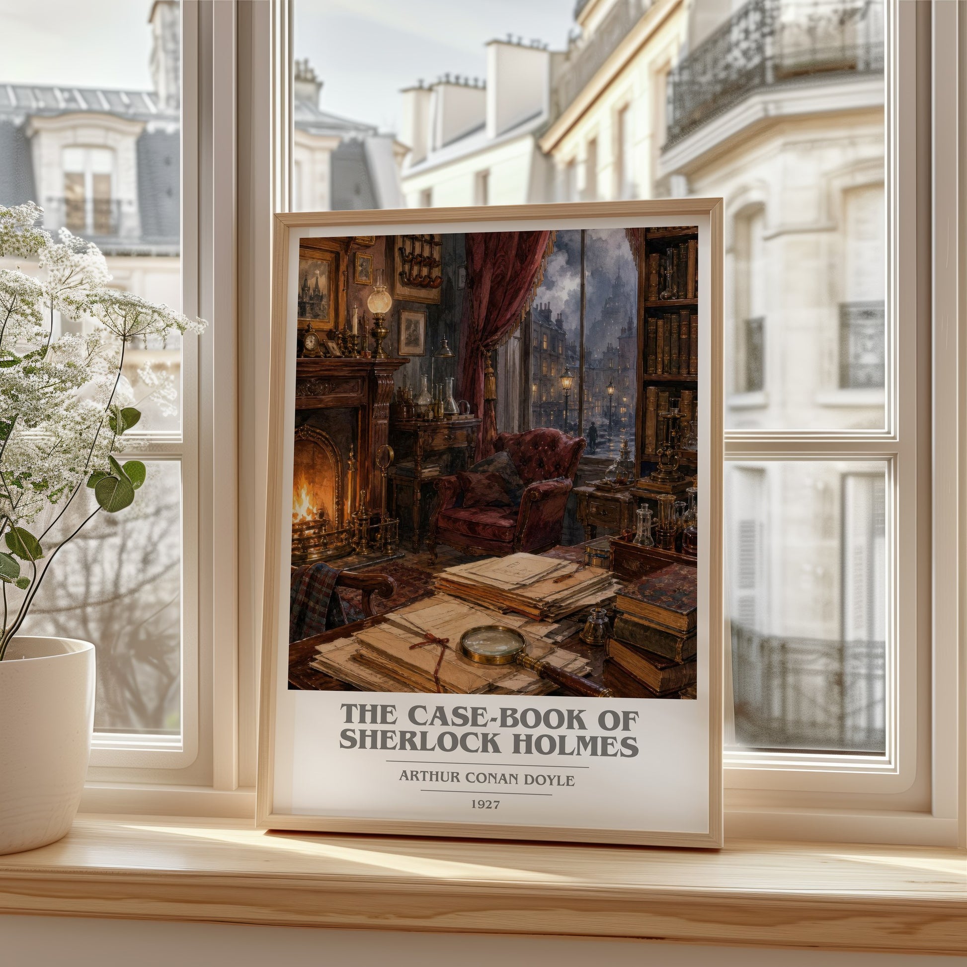 The Case-Book Of Sherlock Holmes book cover poster colour and style options – Arthur Conan Doyle book art