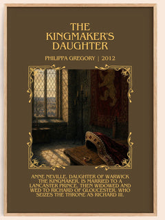 The Kingmaker's Daughter Minimalist Book Poster by Philippa Gregory – image 1
