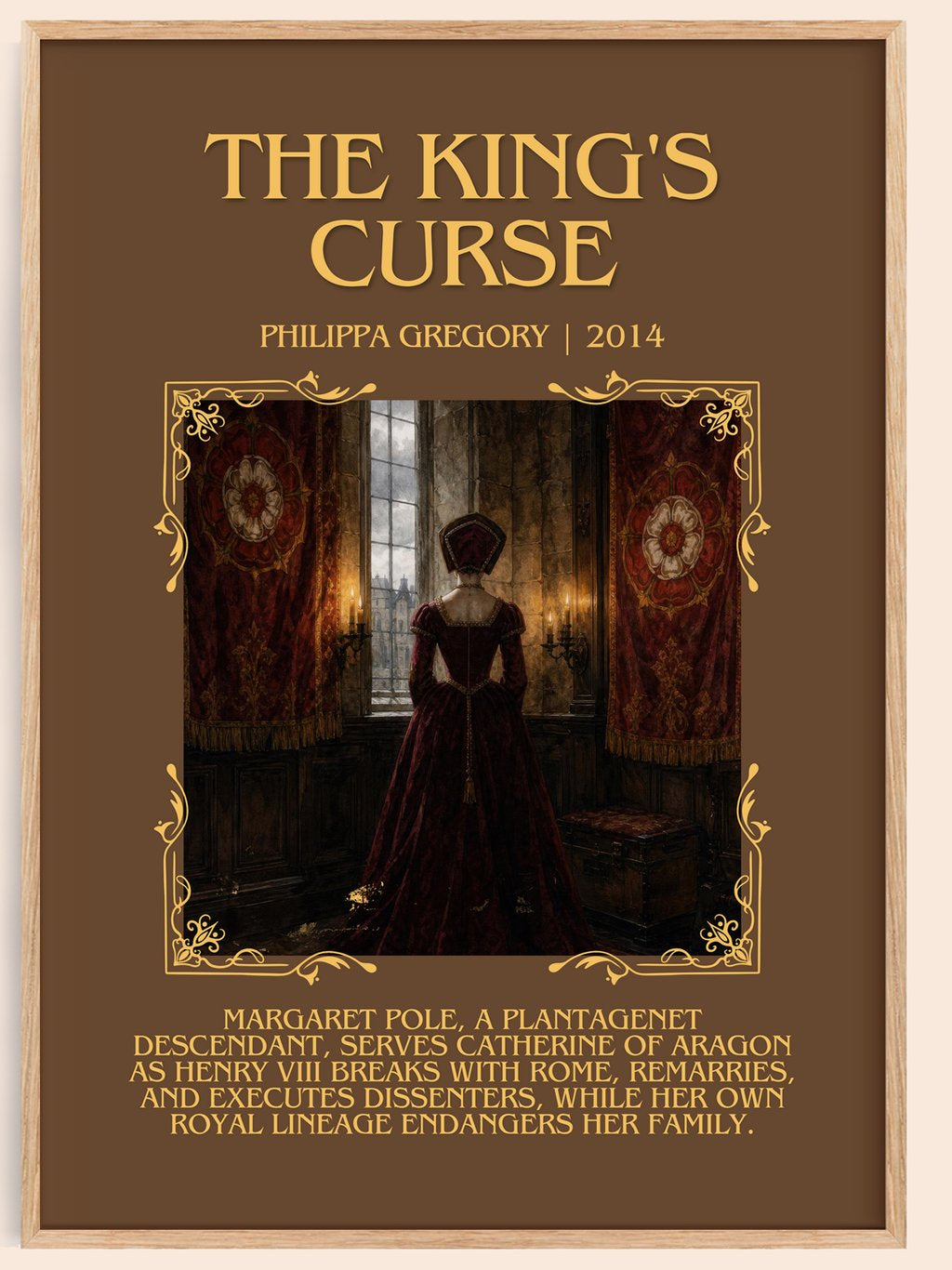 The King's Curse Minimalist Book Poster by Philippa Gregory – book poster