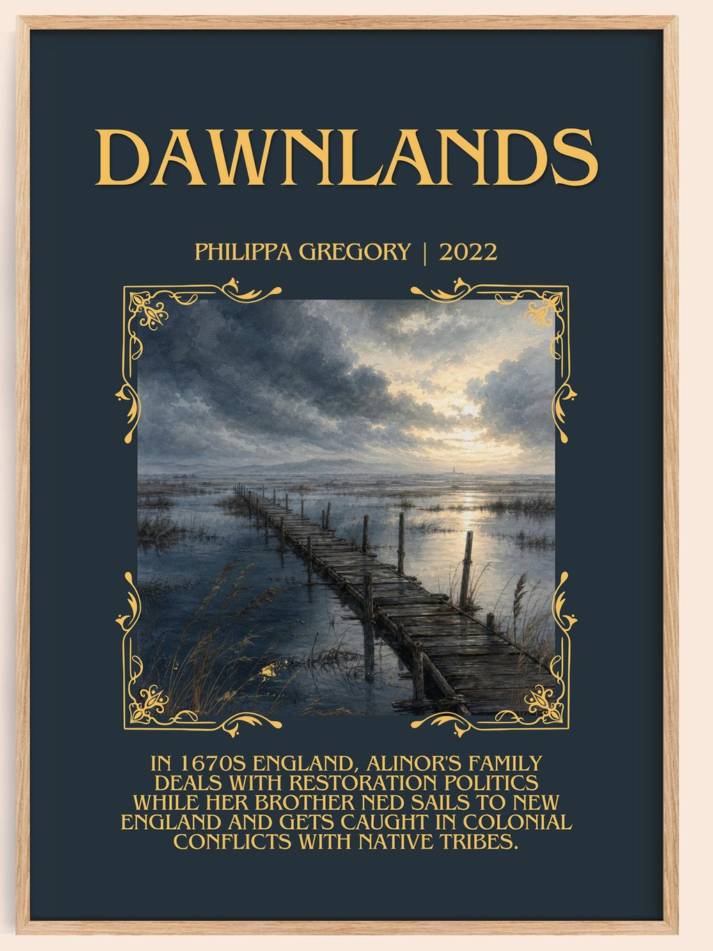 Dawnlands Minimalist Book Poster by Philippa Gregory – book poster