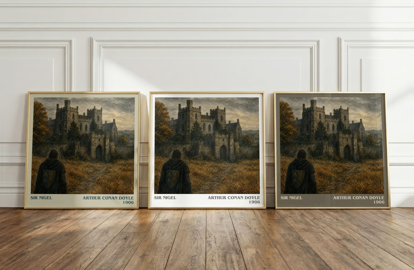 Sir Nigel literary art print colour and style options – Arthur Conan Doyle book art