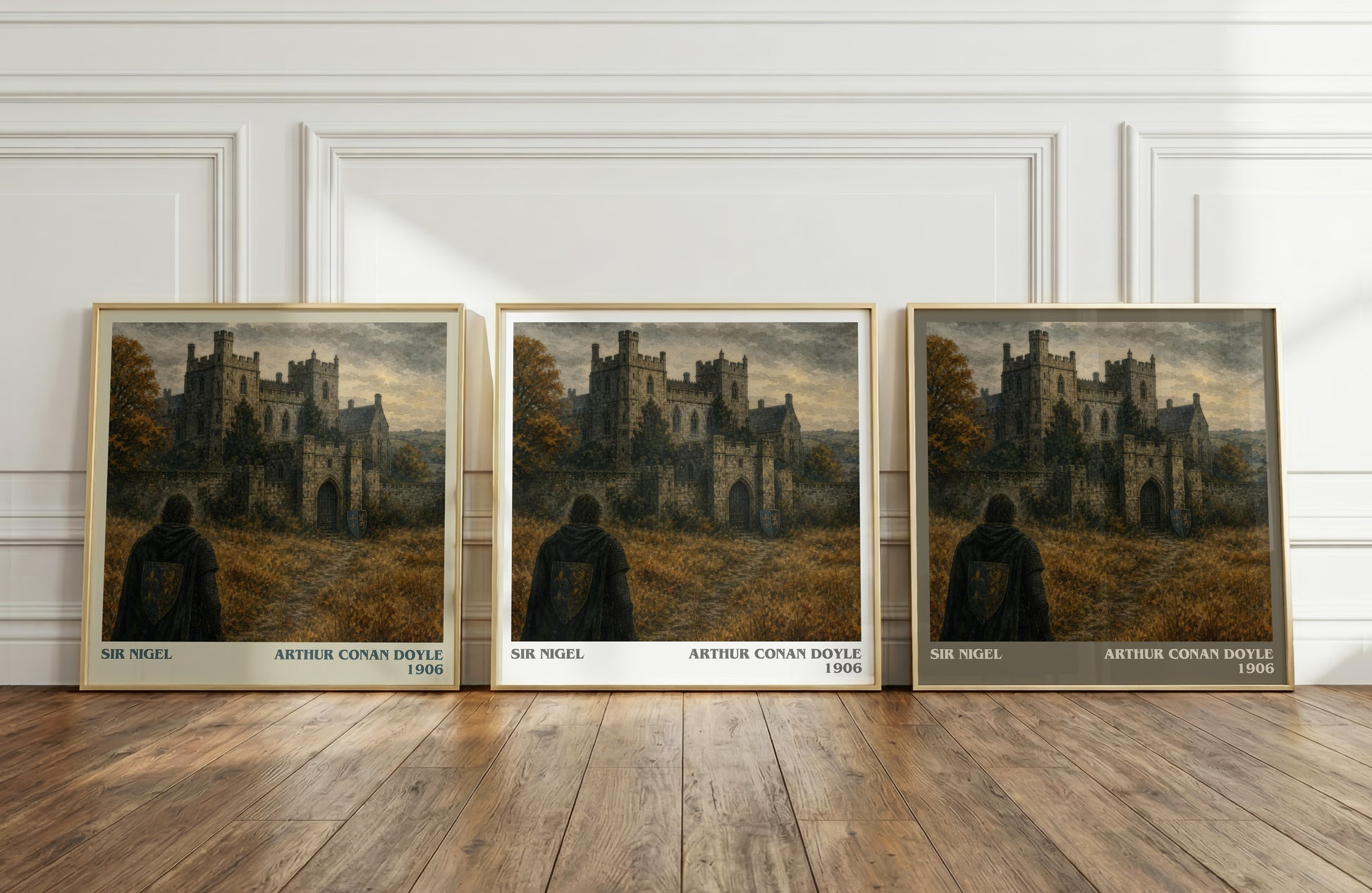 Sir Nigel literary art print colour and style options – Arthur Conan Doyle book art