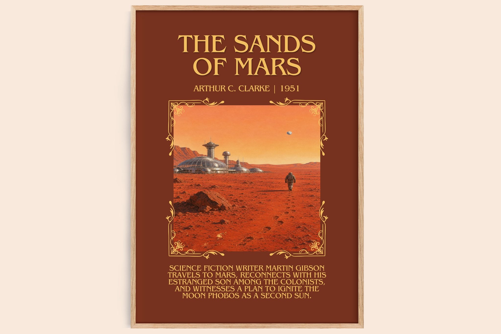 The Sands of Mars Minimalist Book Poster by Arthur C. Clarke