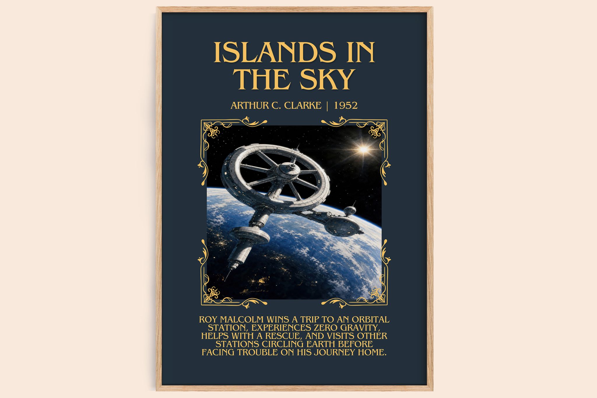 Islands in the Sky Minimalist Book Poster by Arthur C. Clarke