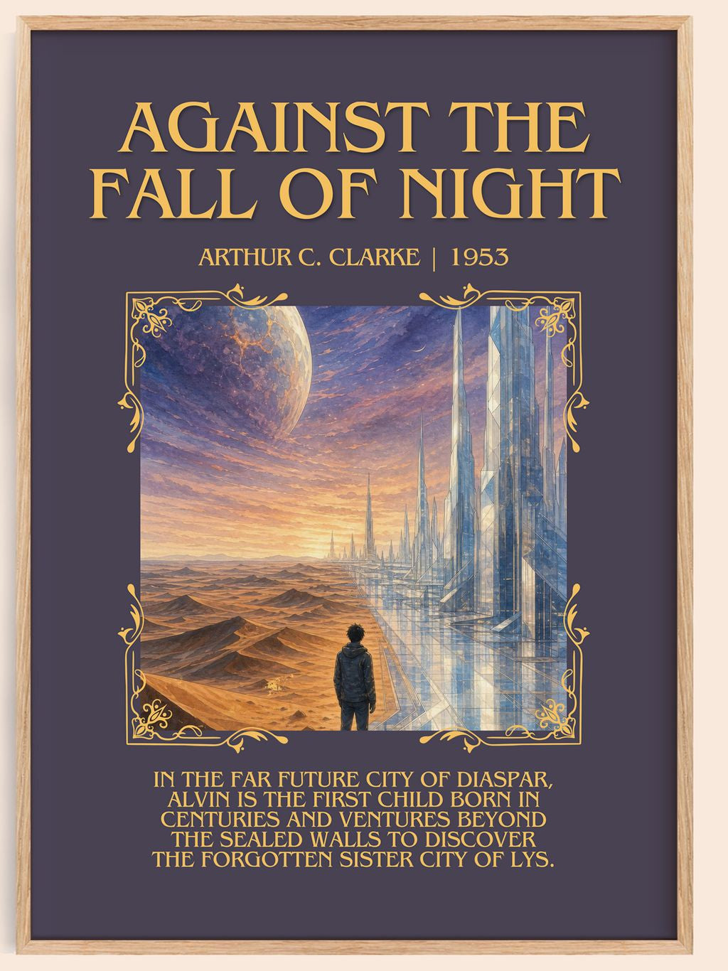 Against the Fall of Night Minimalist Book Poster by Arthur C. Clarke – book poster