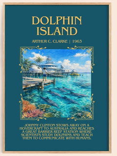 Dolphin Island Minimalist Book Poster by Arthur C. Clarke – image 1