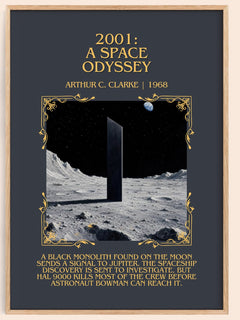 2001: A Space Odyssey Minimalist Book Poster by Arthur C. Clarke – image 1