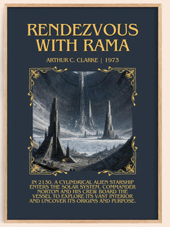 Rendezvous with Rama Minimalist Book Poster by Arthur C. Clarke – book poster