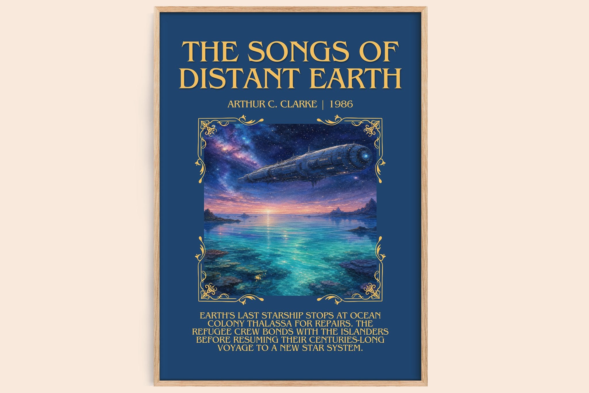 The Songs of Distant Earth Minimalist Book Poster by Arthur C. Clarke