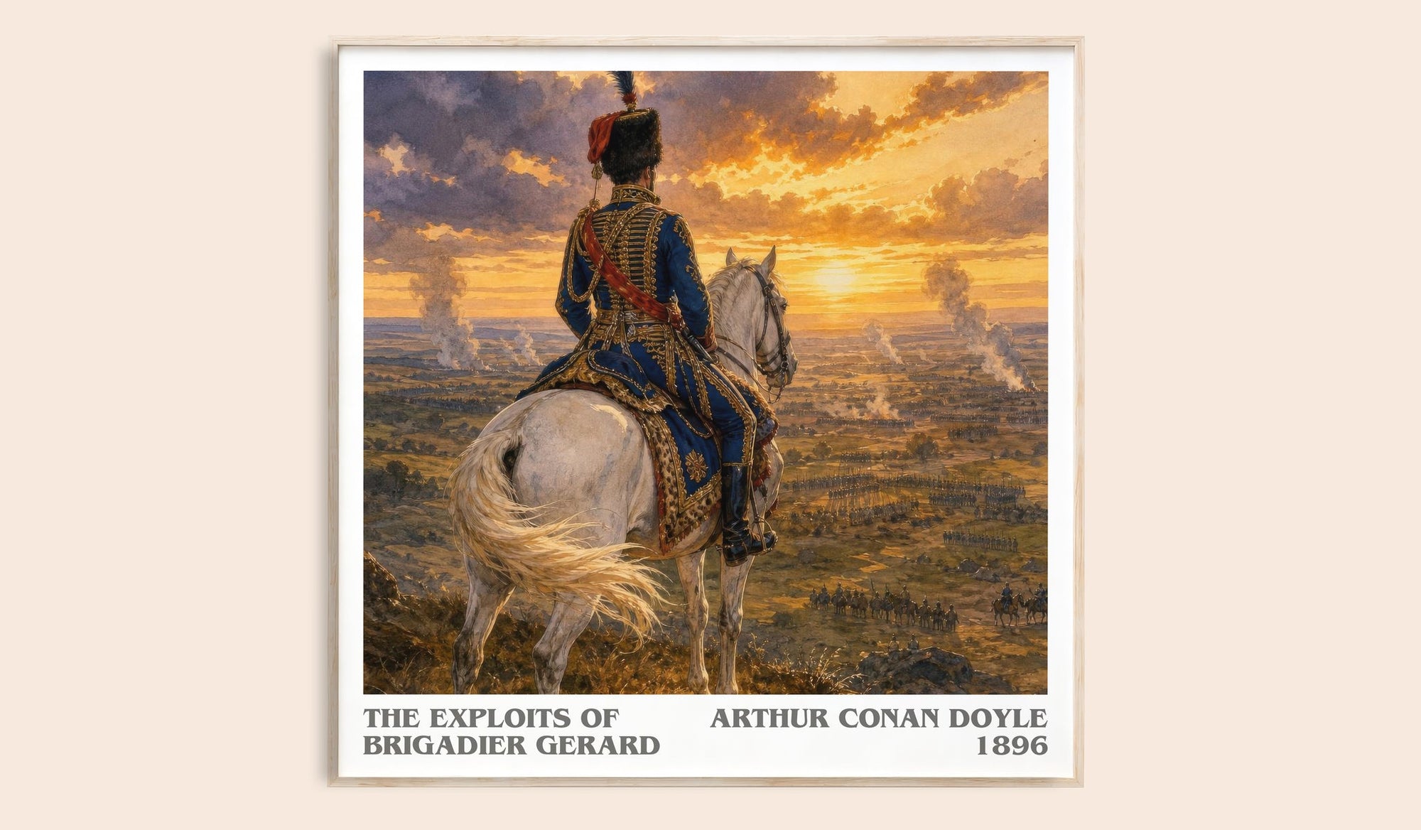 The Exploits Of Brigadier Gerard literary book poster by Arthur Conan Doyle – framed literary art print