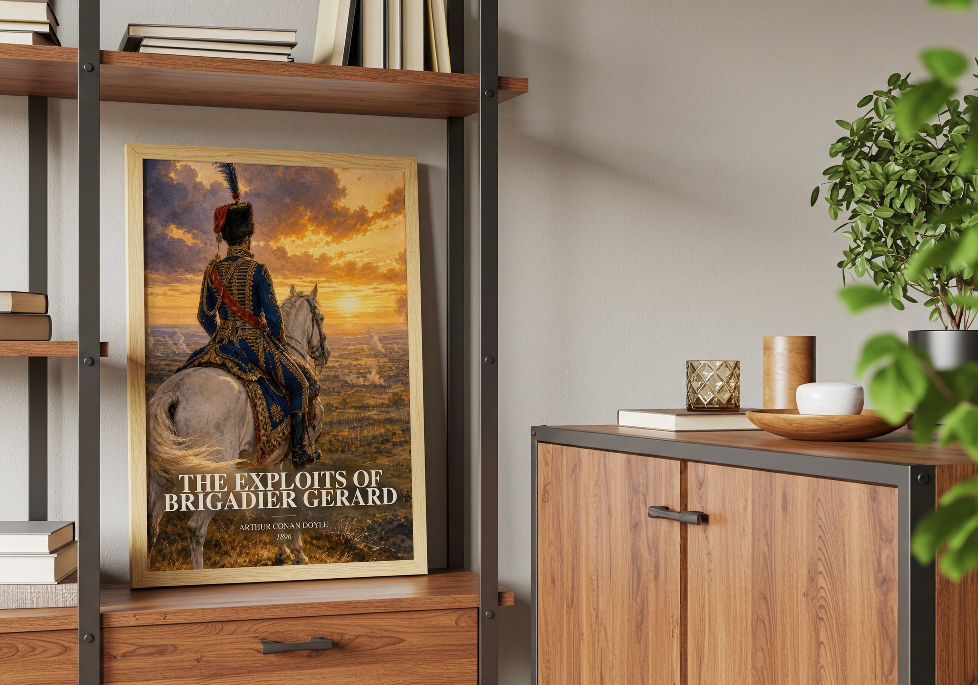 The Exploits Of Brigadier Gerard book watercolour illustration paper finish options – matte satin gloss