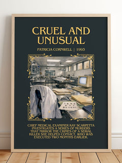 Cruel and Unusual Minimalist Book Poster by Patricia Cornwell – image 2