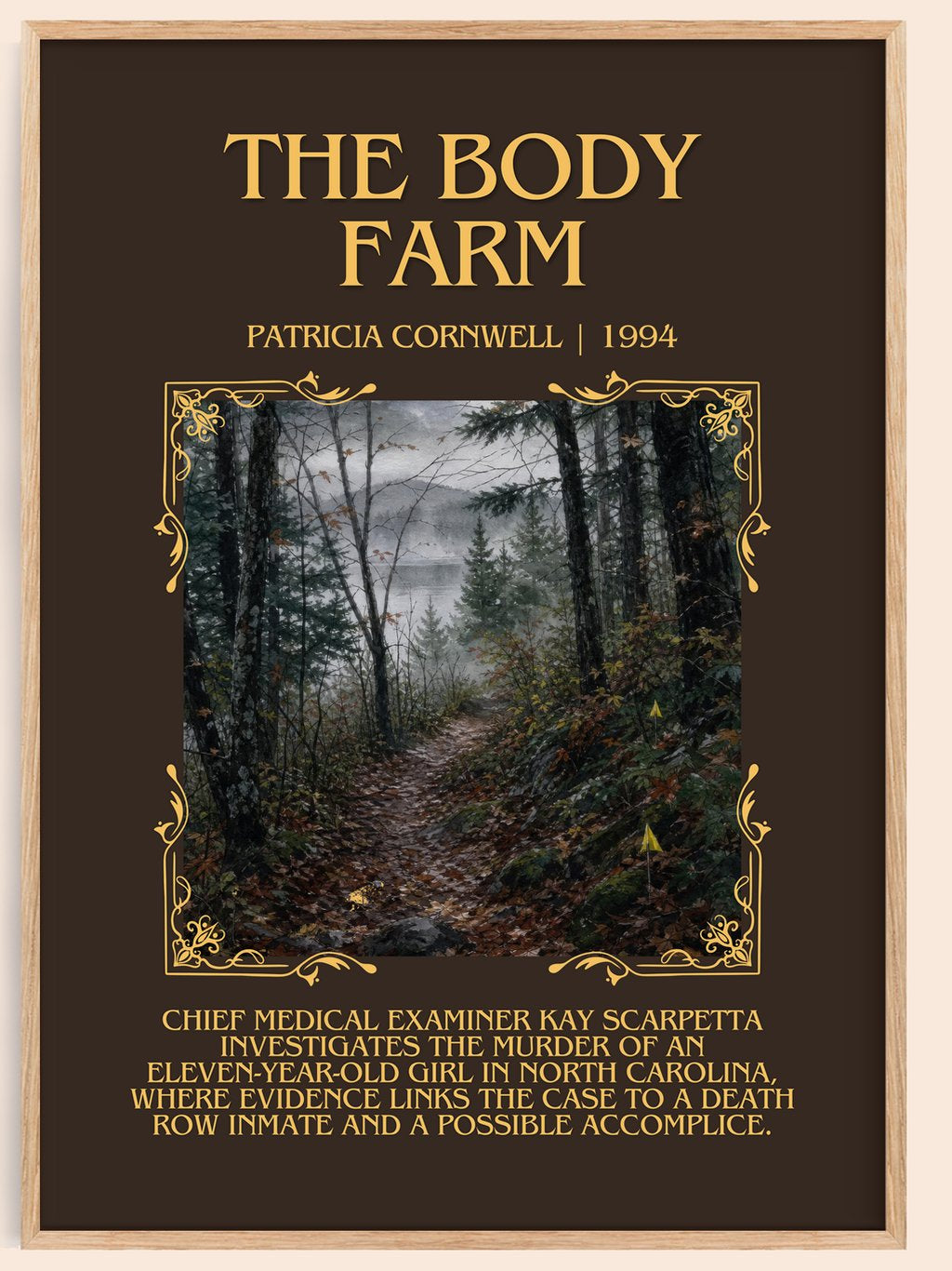 The Body Farm Minimalist Book Poster by Patricia Cornwell – book poster