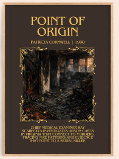 Point of Origin Minimalist Book Poster by Patricia Cornwell – book poster