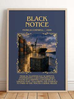 Black Notice Minimalist Book Poster by Patricia Cornwell – image 2