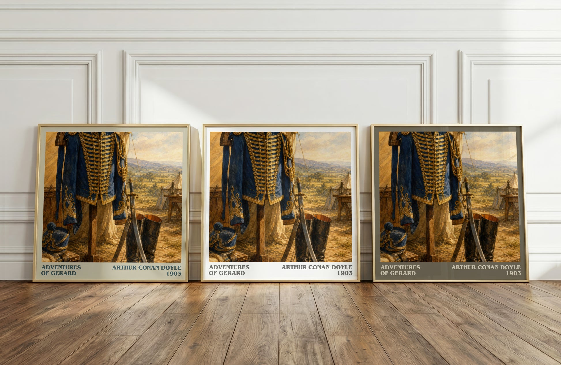 Adventures Of Gerard literary art print colour and style options – Arthur Conan Doyle book art