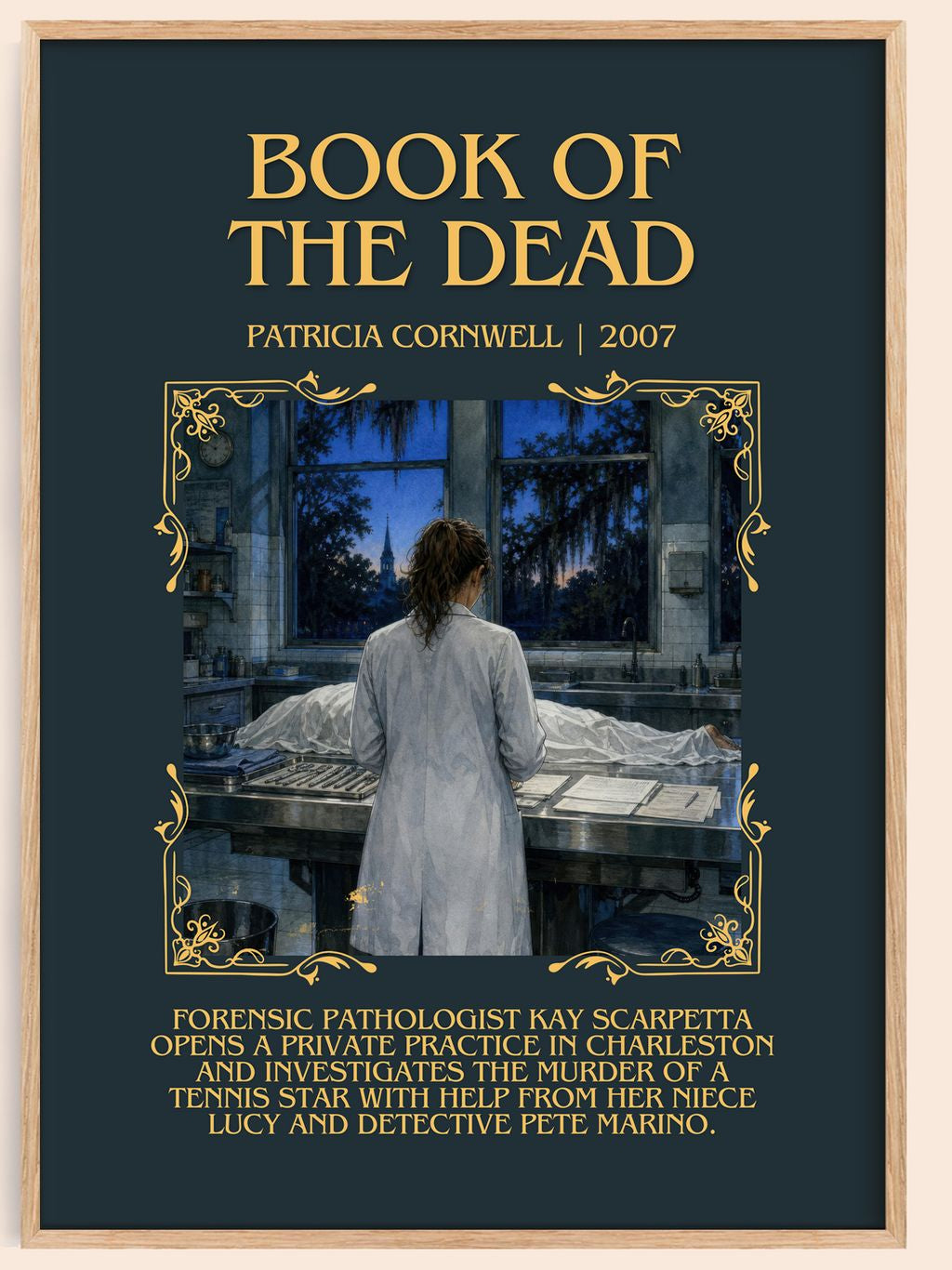 Book of the Dead Minimalist Book Poster by Patricia Cornwell – book poster