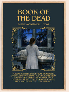 Book of the Dead Minimalist Book Poster by Patricia Cornwell – image 1