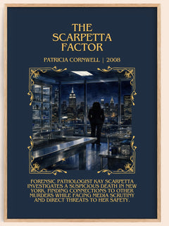 The Scarpetta Factor Minimalist Book Poster by Patricia Cornwell – image 1