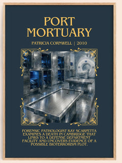 Port Mortuary Minimalist Book Poster by Patricia Cornwell – image 1