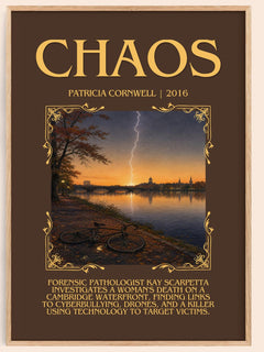 Chaos Minimalist Book Poster by Patricia Cornwell – image 1