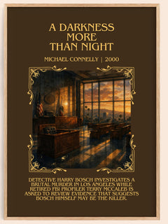 A Darkness More Than Night Minimalist Book Poster by Michael Connelly – image 1